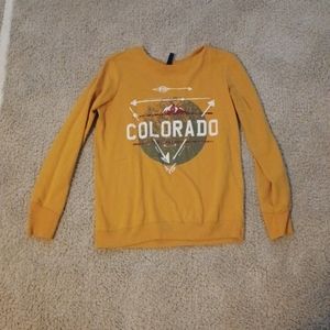 Womans Yellow/Gold long sleeve sweatshirt